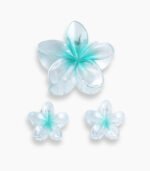 Plumeria Hair Clip Set